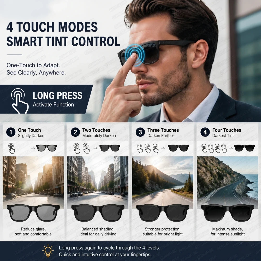 Smart AI Translation Audio Glasses
