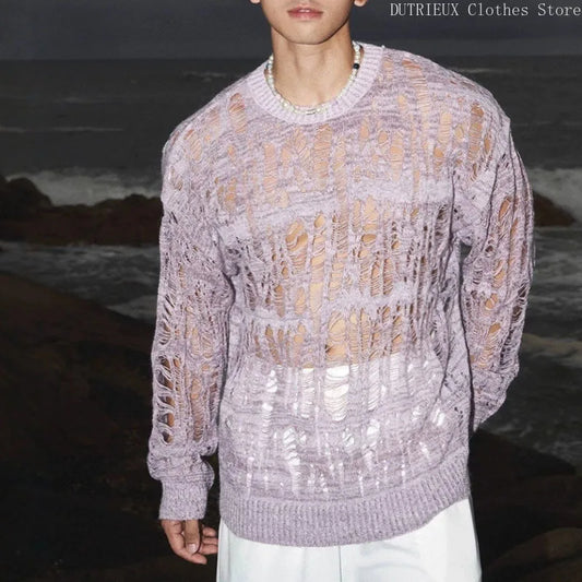Men's See-Through Knit Street Tee