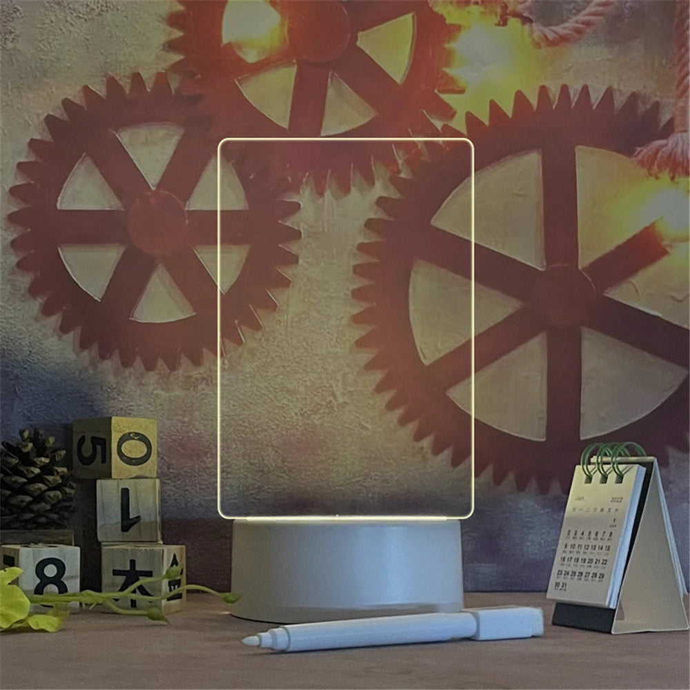 Transparent LED Acrylic Message Night Light