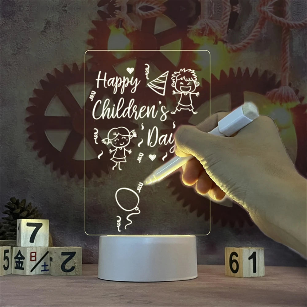 Transparent LED Acrylic Message Night Light