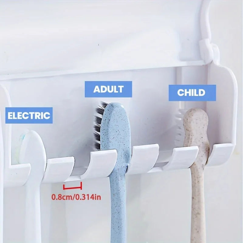 3-in-1 Bathroom Organizer – Toothbrush Holder, Dispenser & Cup Set