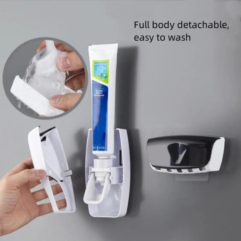 3-in-1 Bathroom Organizer – Toothbrush Holder, Dispenser & Cup Set