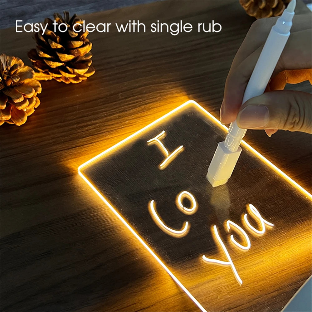 Transparent LED Acrylic Message Night Light